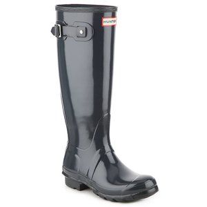 Hunter Original Tall Rain Boot Dark Slate Gloss 8